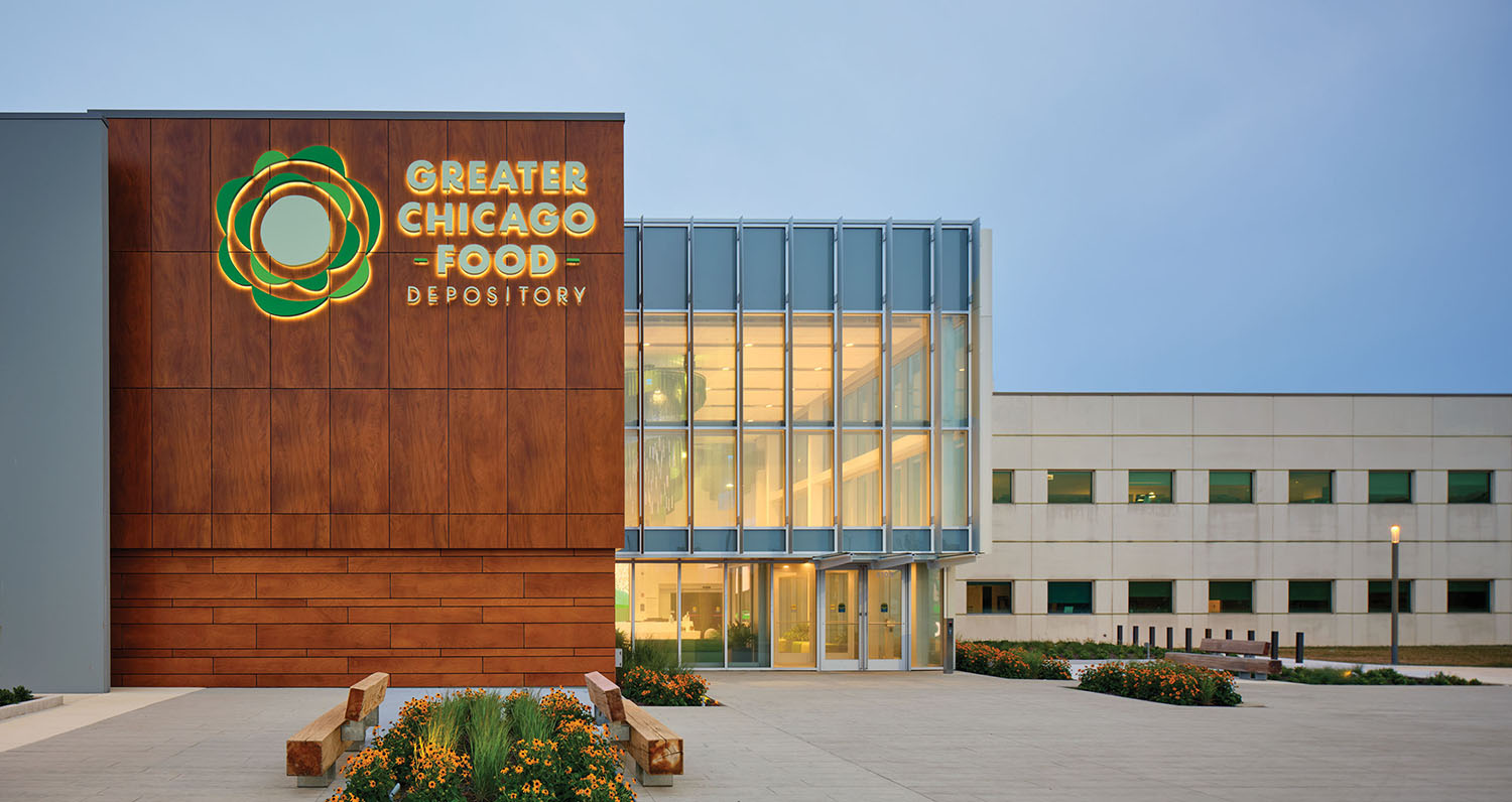 The exterior of the greater chicago food
