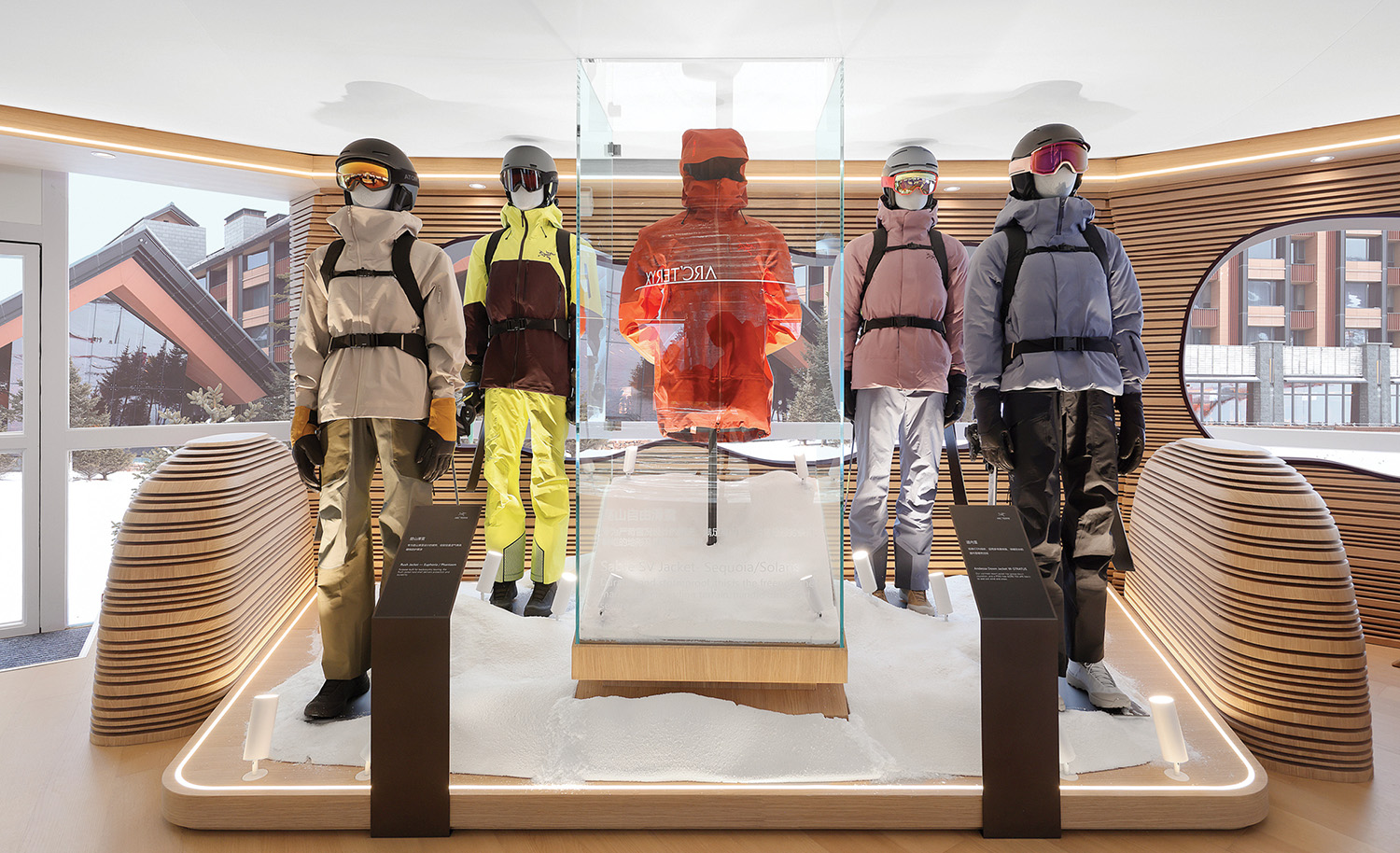 A display of mannequins in a store.
