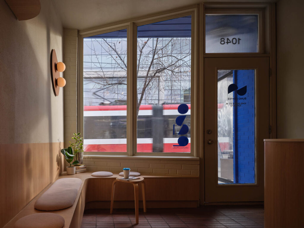 cafe windows in bruno coffee and banquet seating