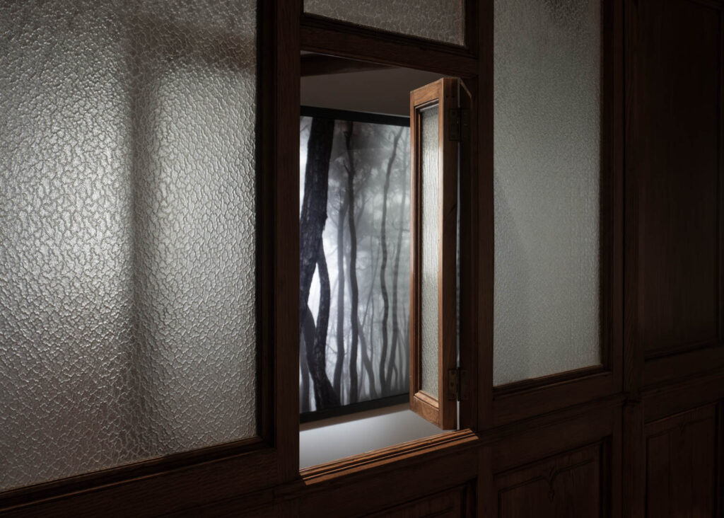 window looking into the installation