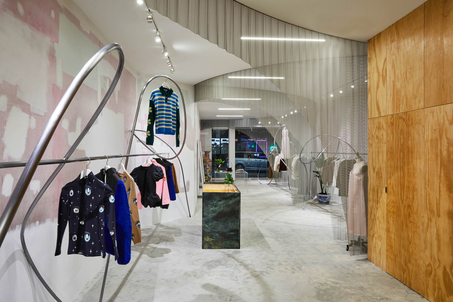 storefront with multiple clothes