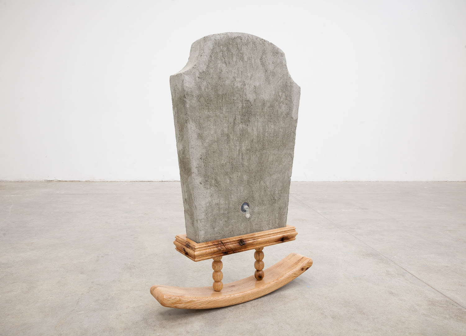large tombstone on a rocking chair