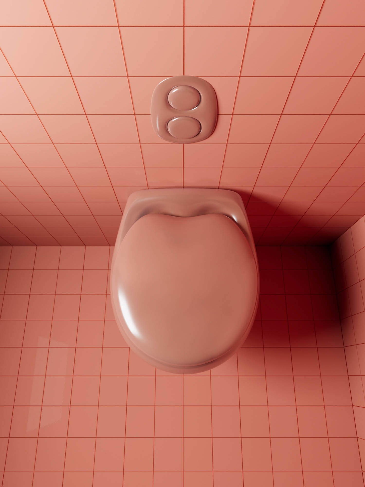 rose pink bathroom and toilet
