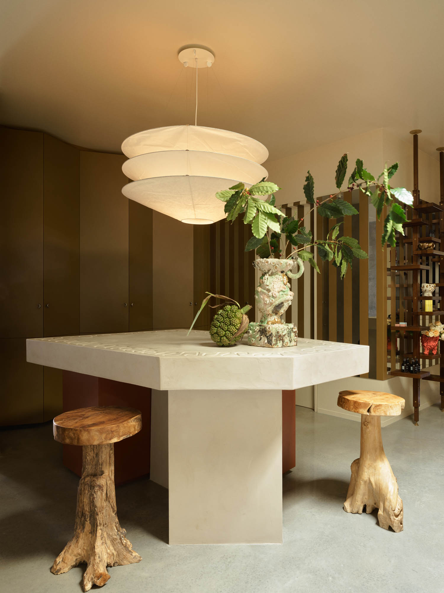 reception area with white table