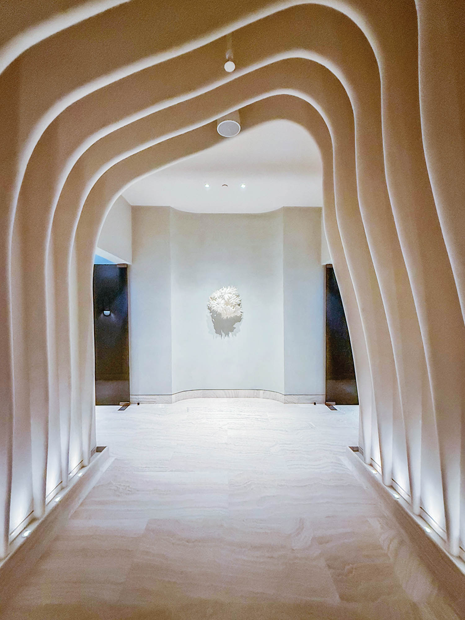 multiple arches serve as the entryway into the spa