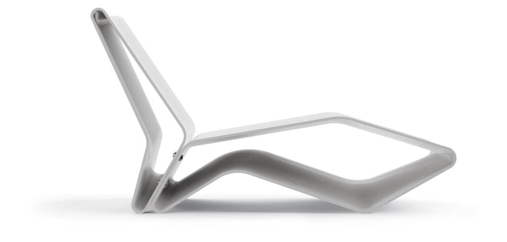 a chair with a metal frame