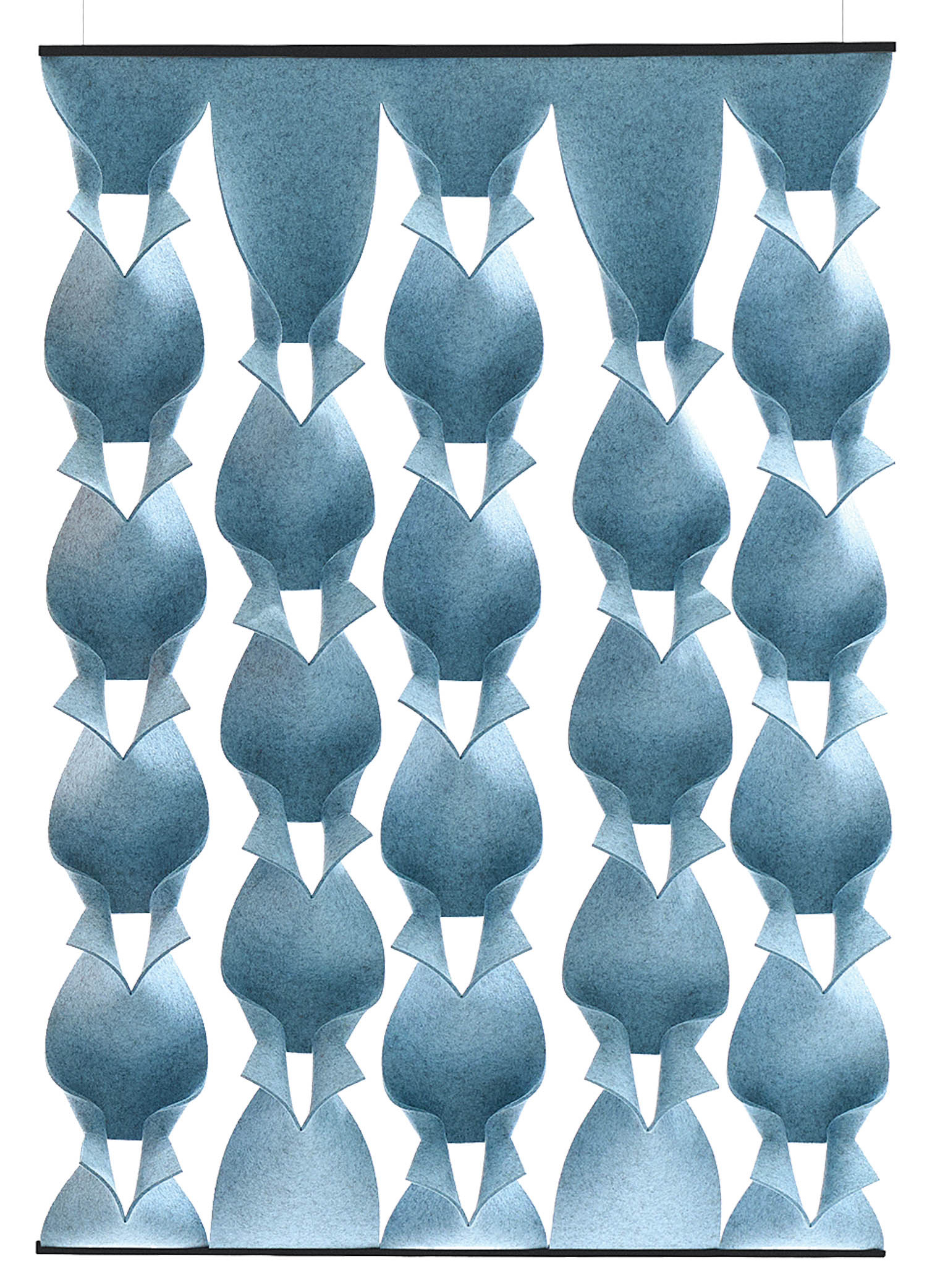 hanging blue chimes