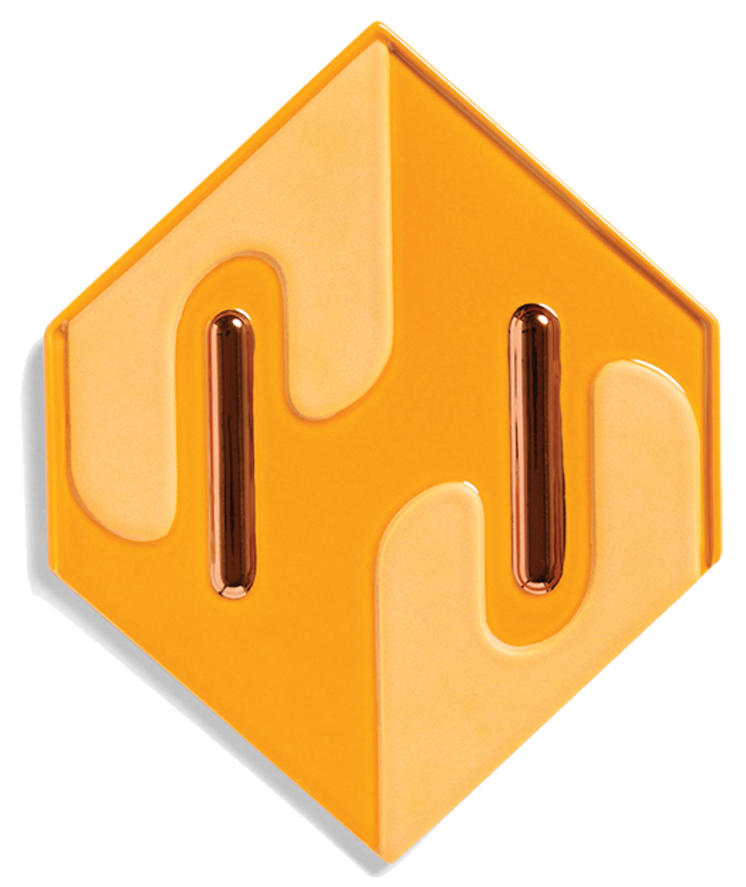 orange shiny tile
