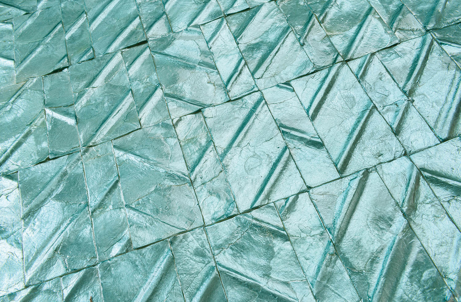 glossy blue tiles