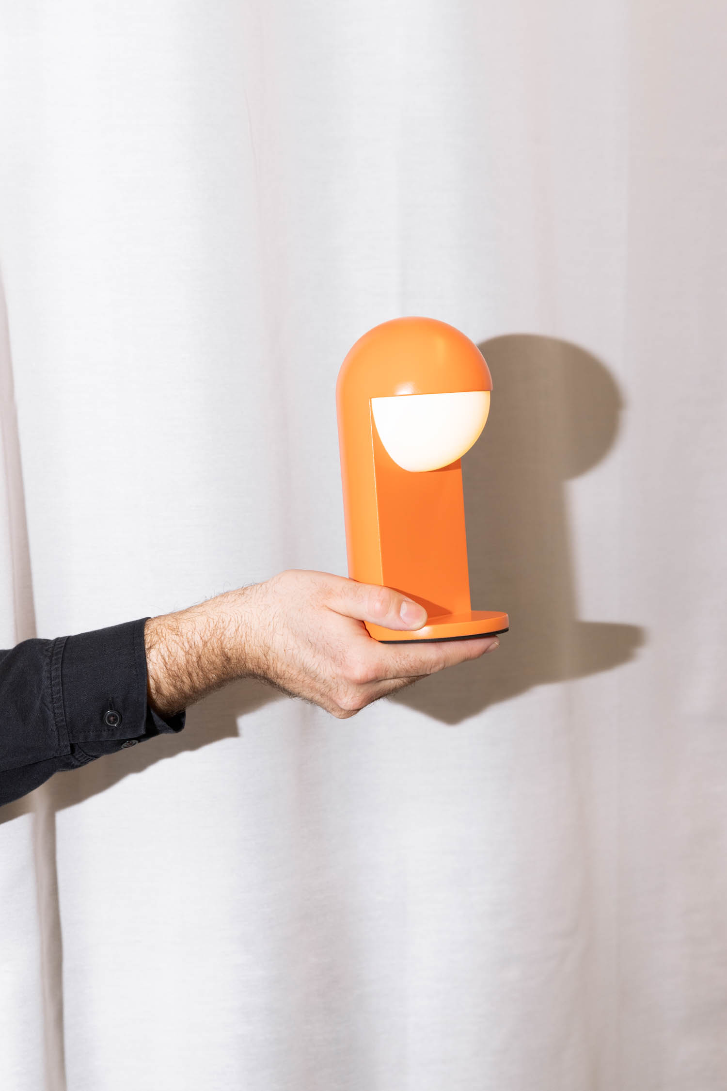 bright orange lamp