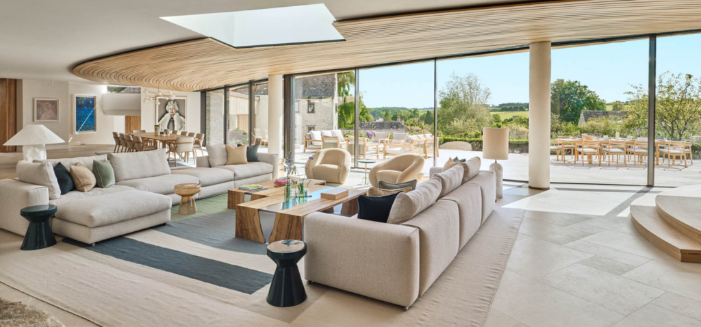 living room with neutral furnishings