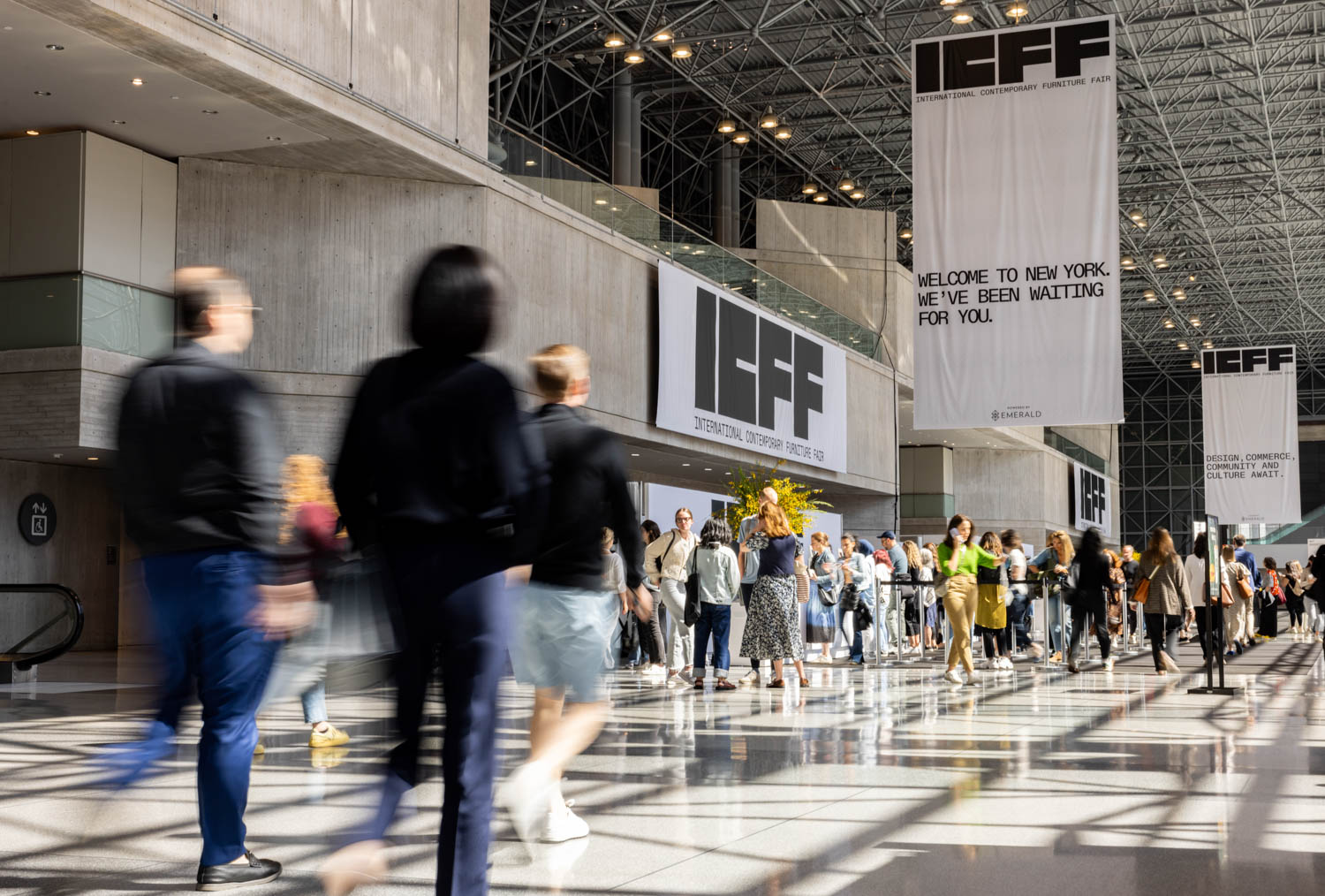 people walking into ICFF 2024