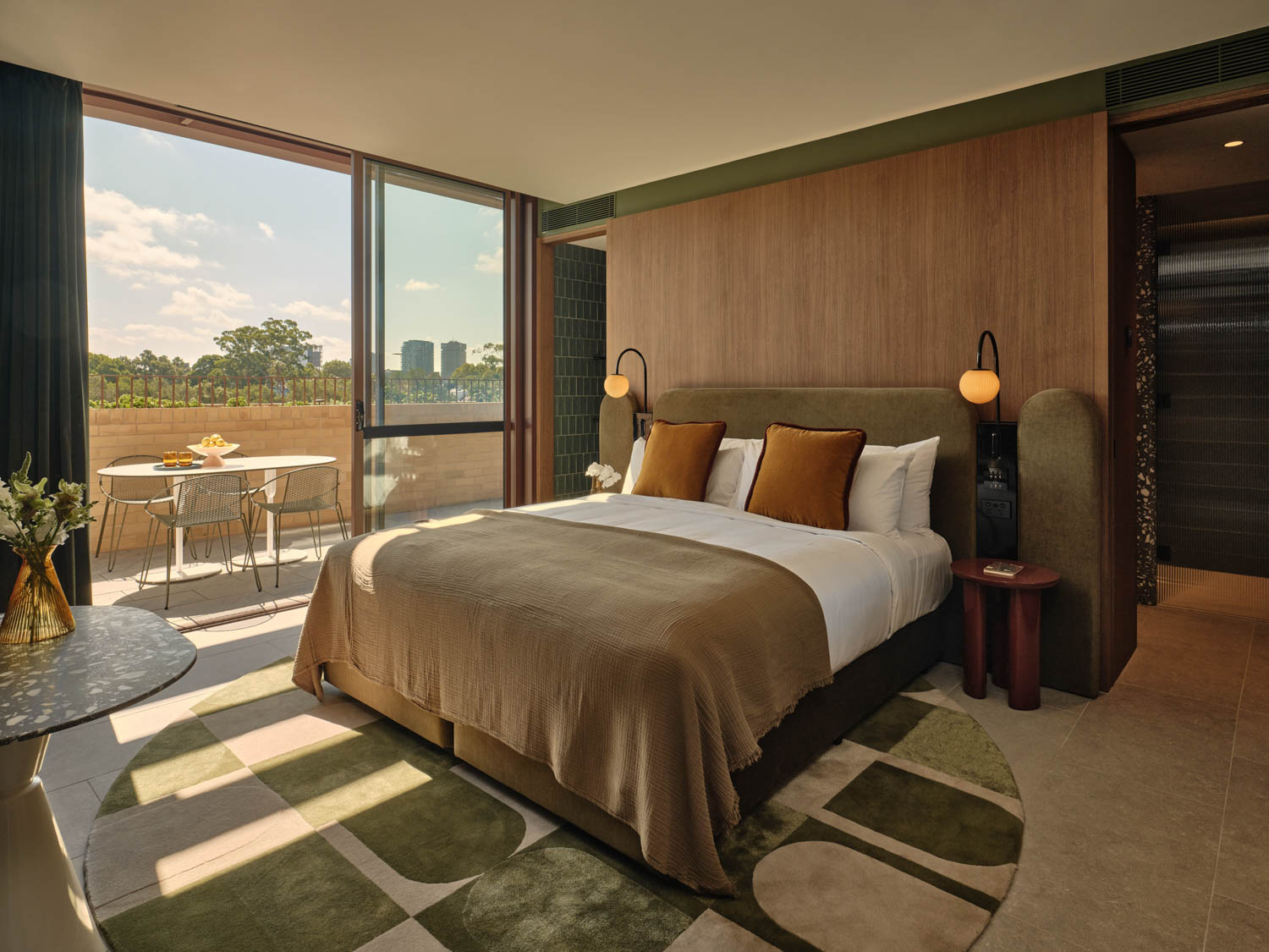 hotel suite with lots of natural light