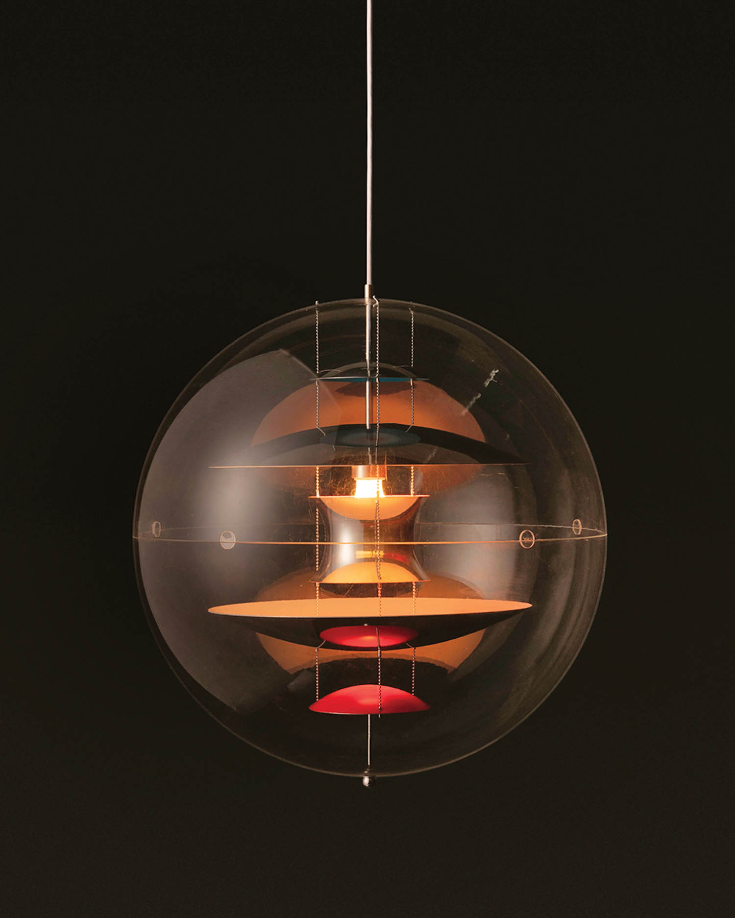a circular orb in the Space Age style