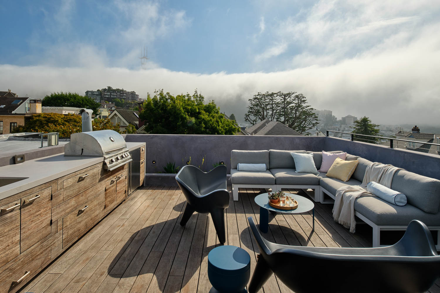 terrace with sustainable bamboo decking