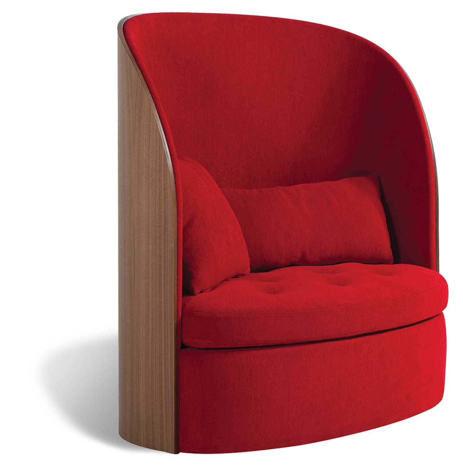 dark red armchair