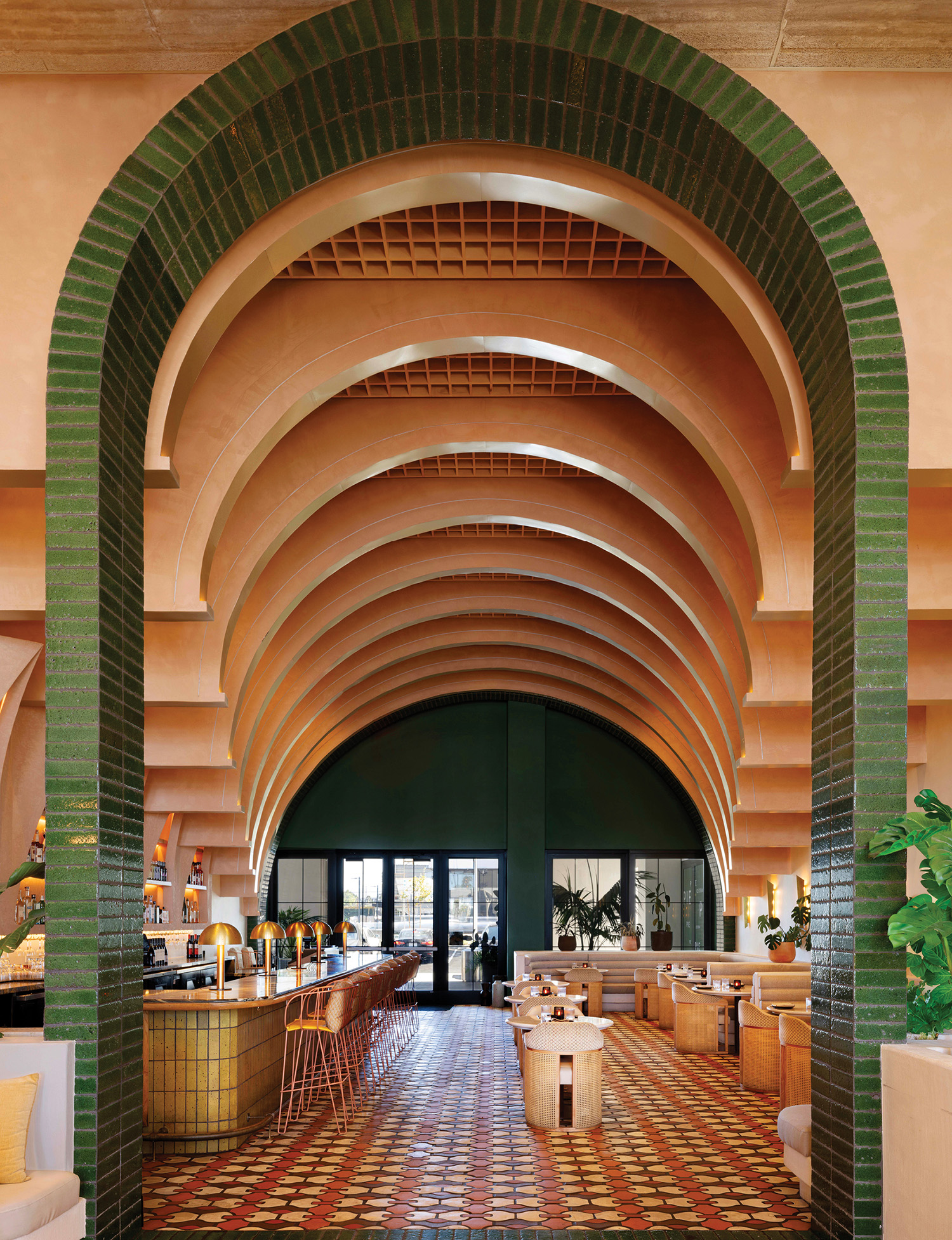 A large archway.