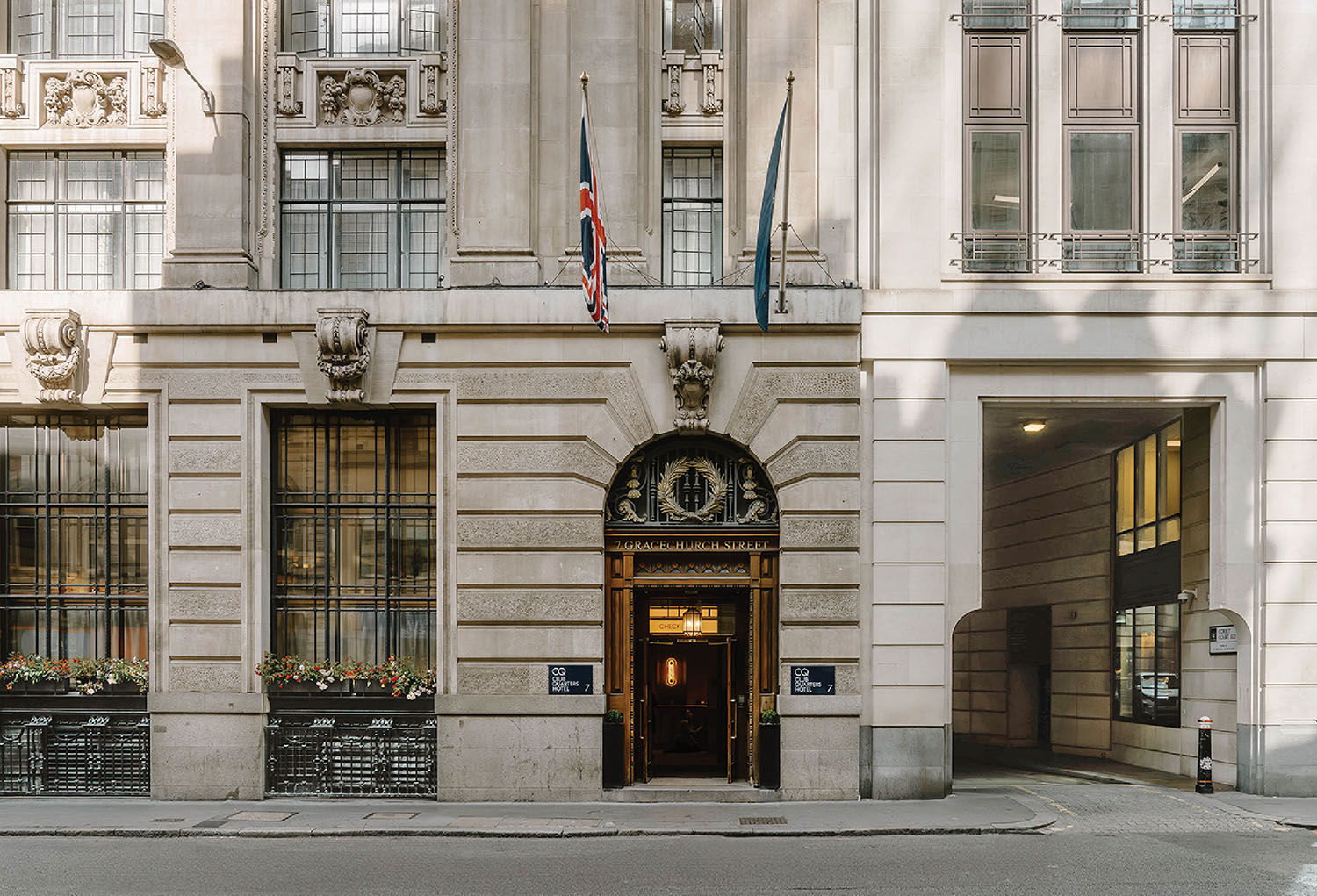 A building with a clock on the front.