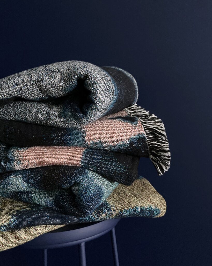 Rousseau - Pleat & Inkblot Jacquard Woven Throw Collection image
