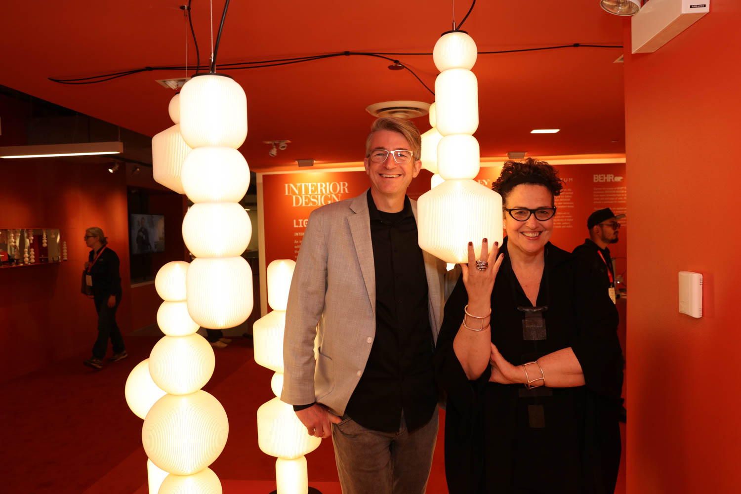 Cindy Allen and 3form posing in DesignScene lounge
