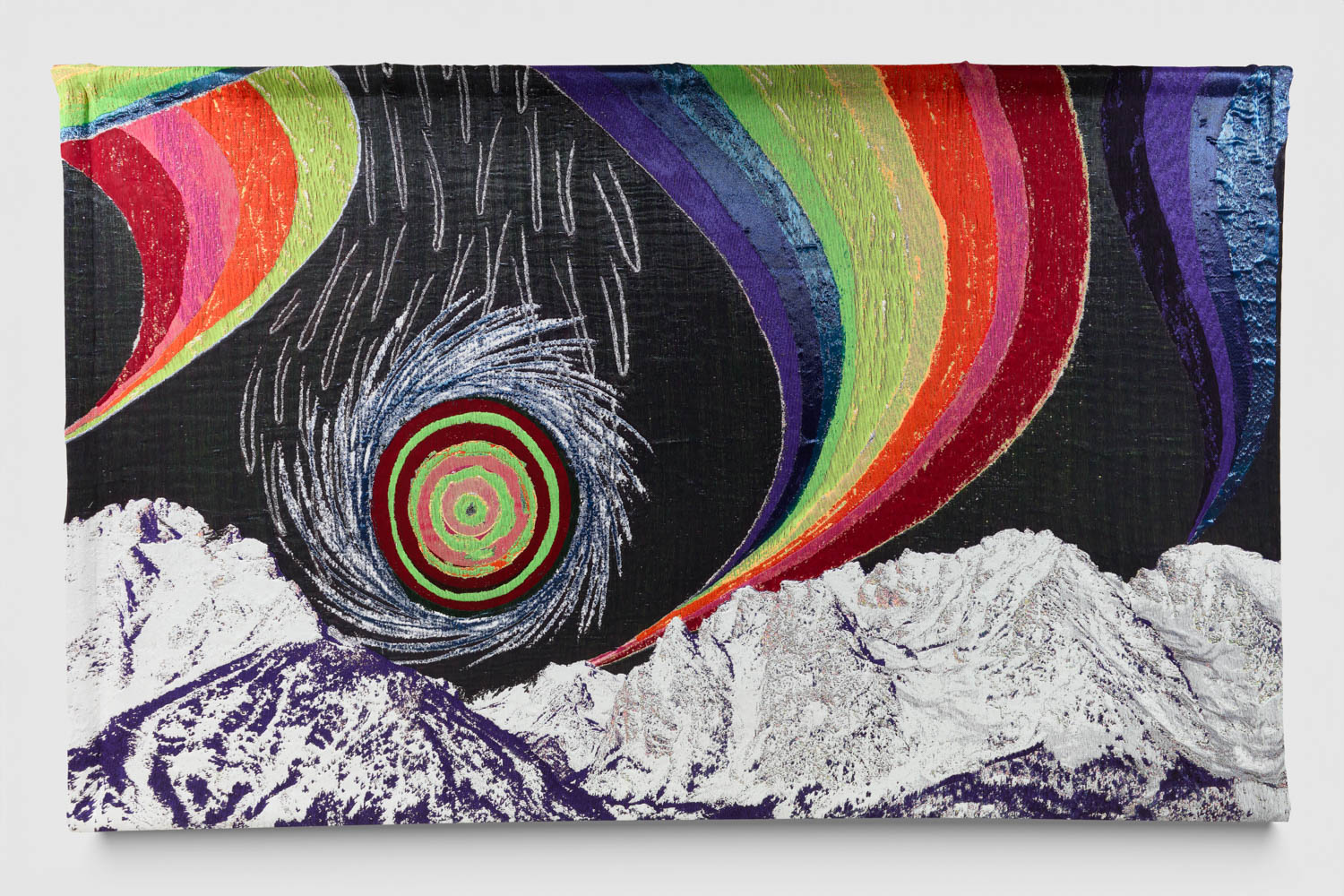 weaving with multiple rainbow swirls