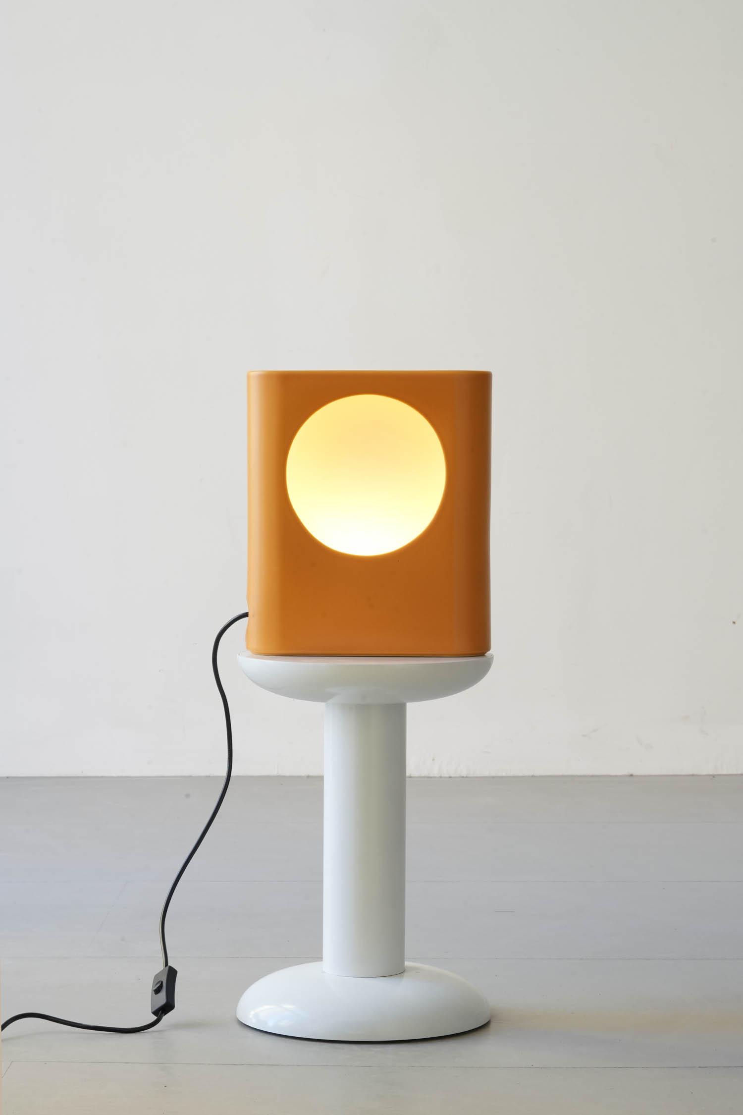 bright orange lamp