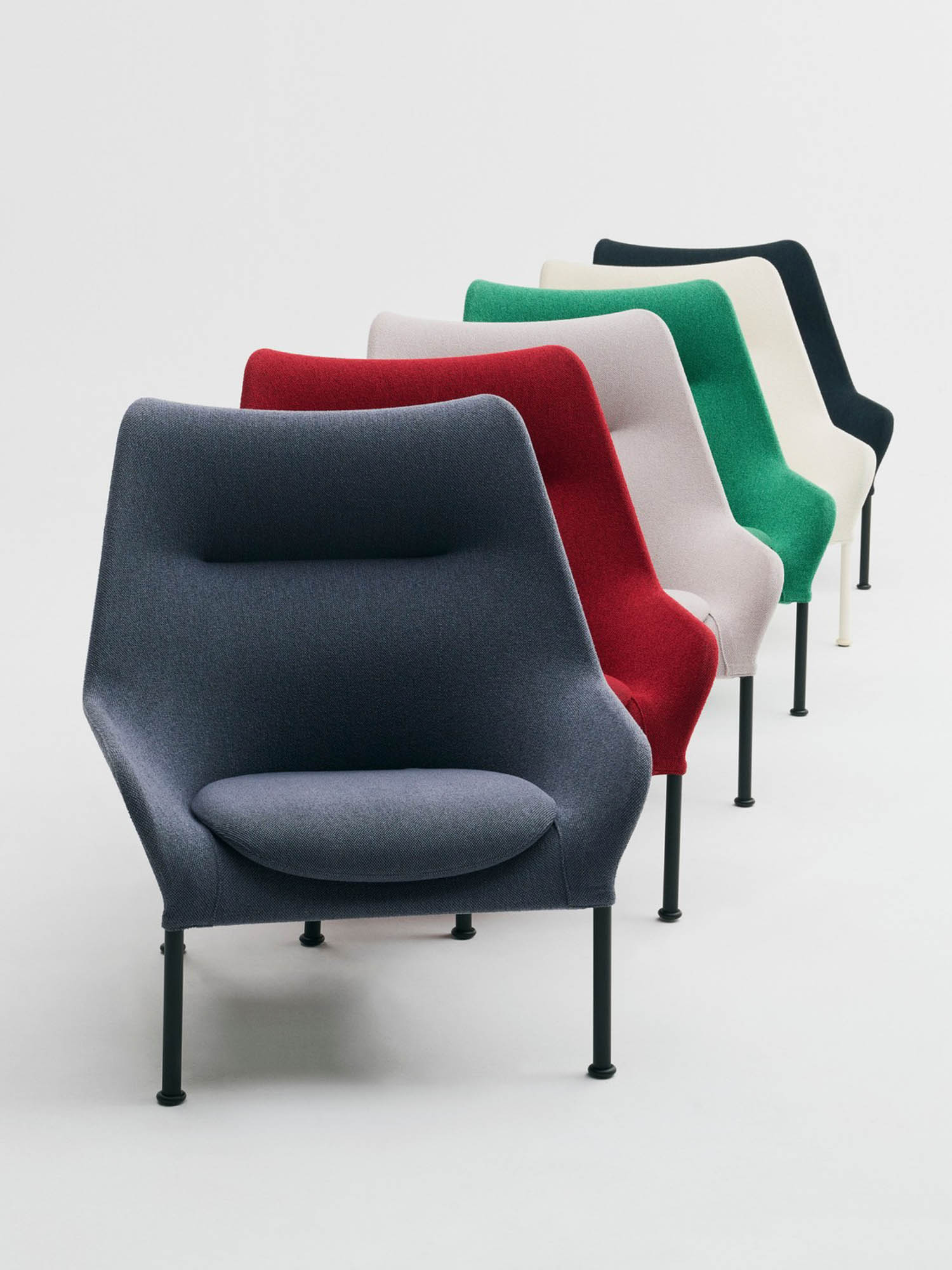 multiple colored chairs in a row