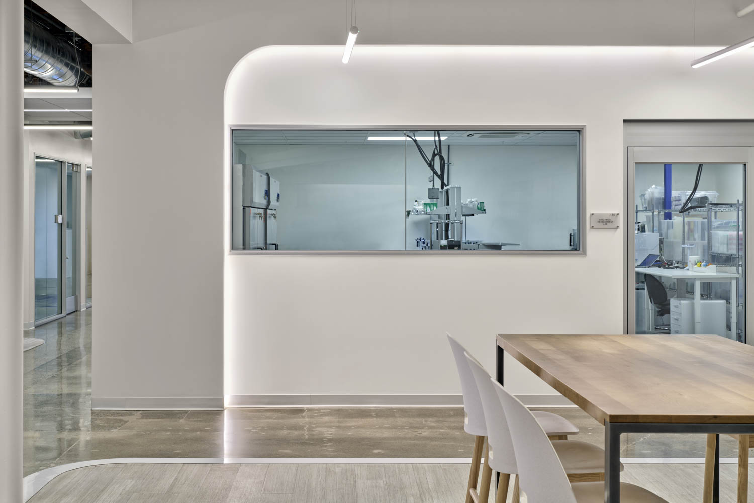 room with window facing kitchen