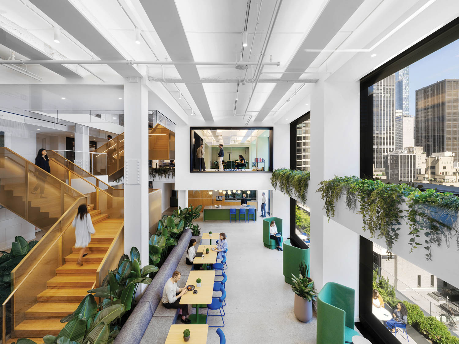 large open space with a view of the whole company