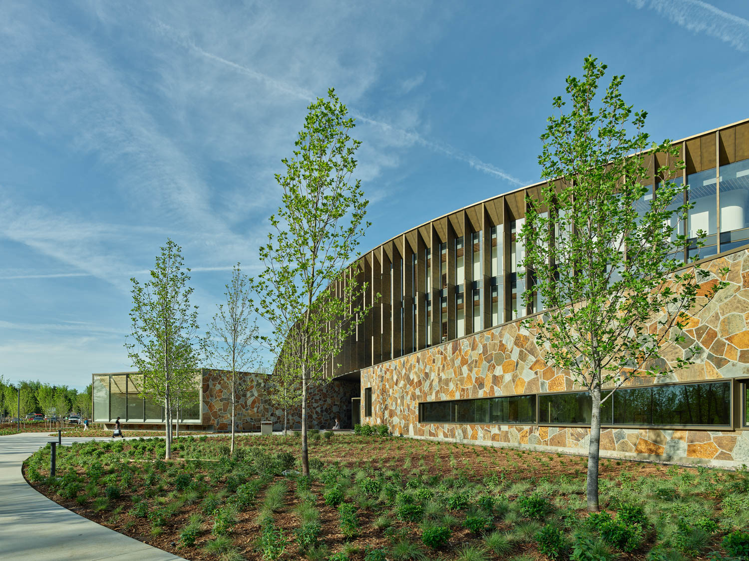 exterior facade of building with brick layering