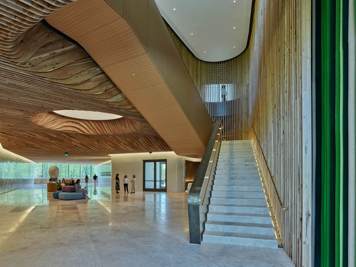 interior of the building with stairs