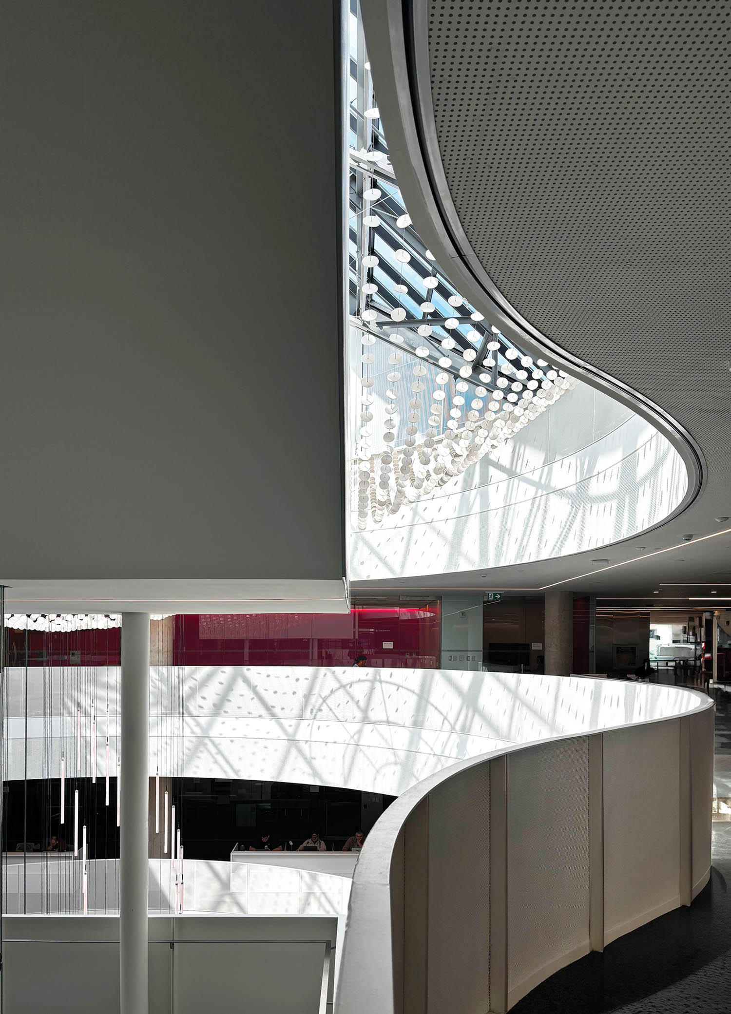 view of the curved balcony