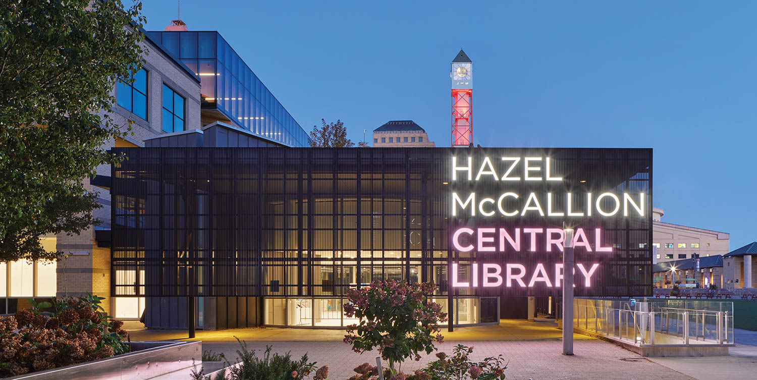 exterior facade of library