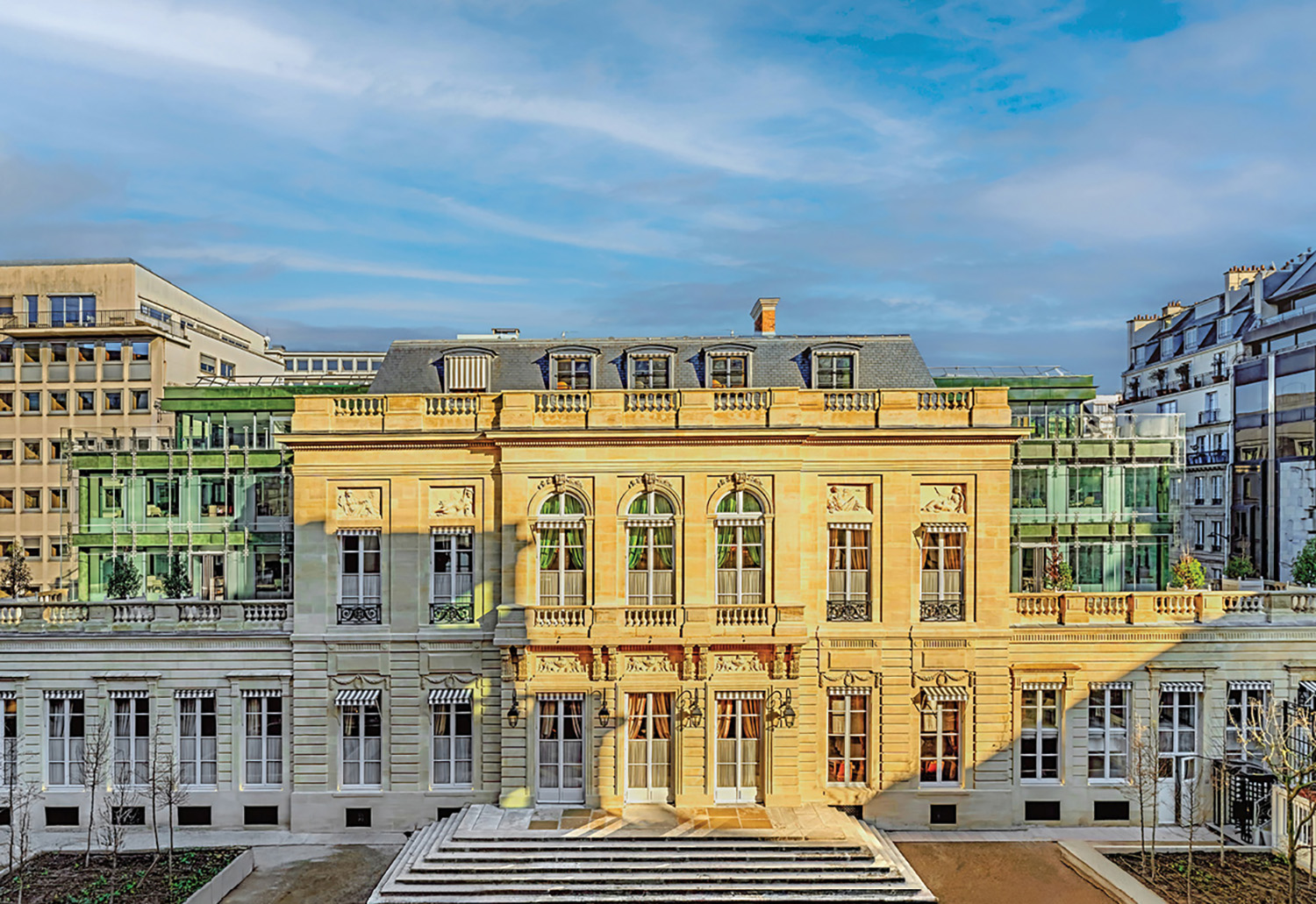A large building with a lot of windows.