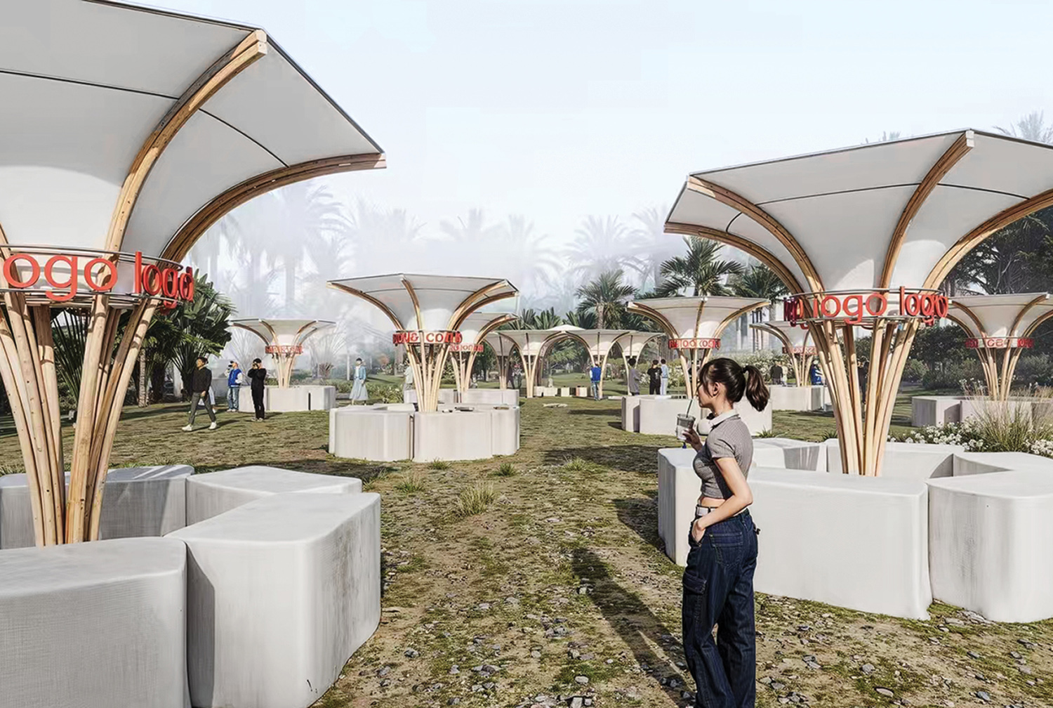 rendering of Also Architects' reusable shades