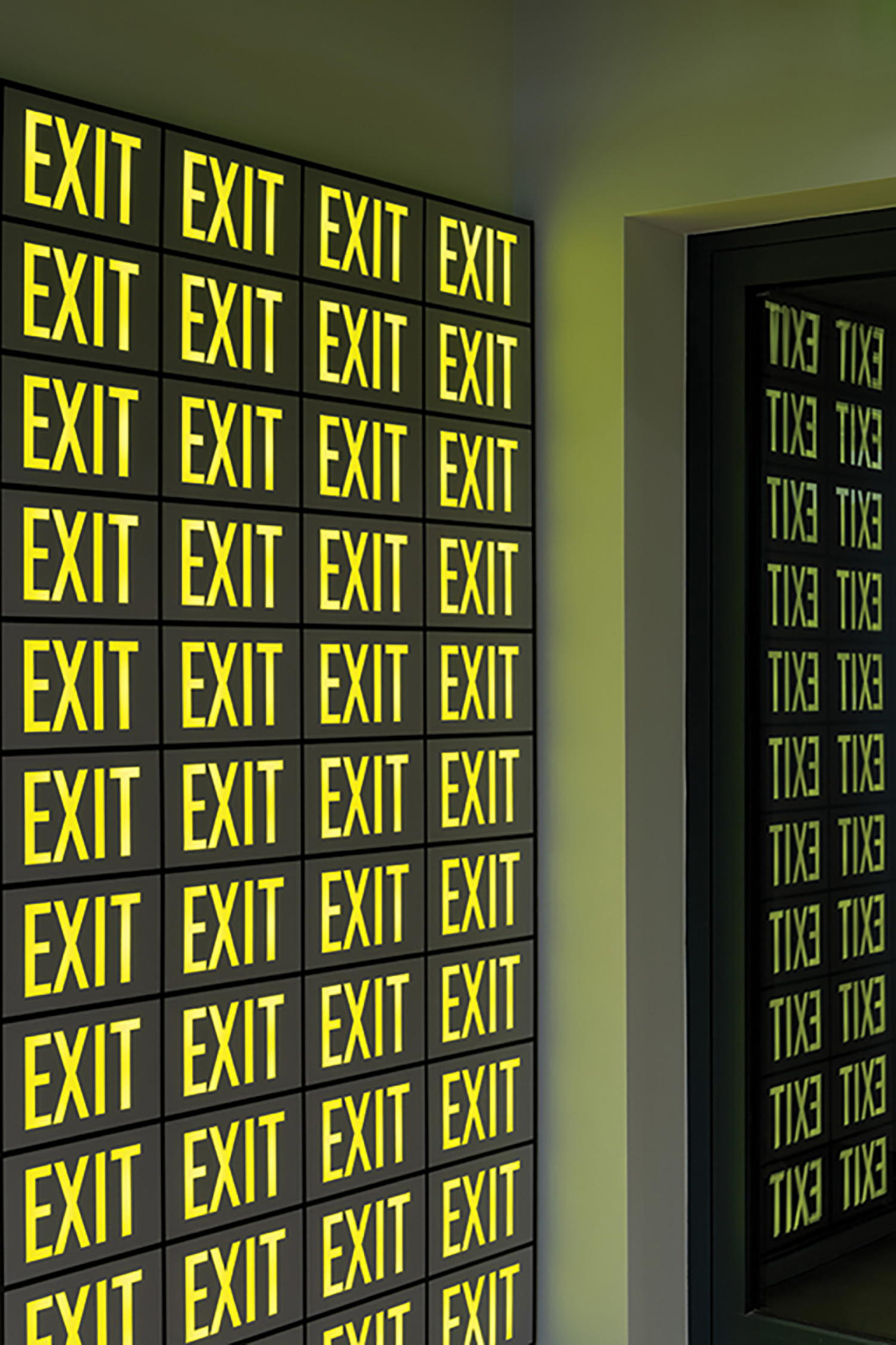 A large display of letters.