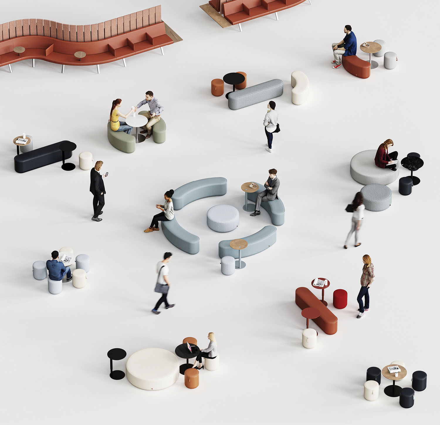 A group of people sitting around a table.