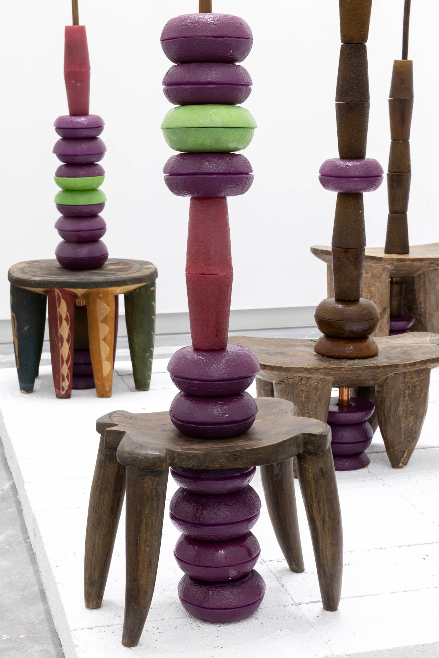 closeup of wooden art sculpture