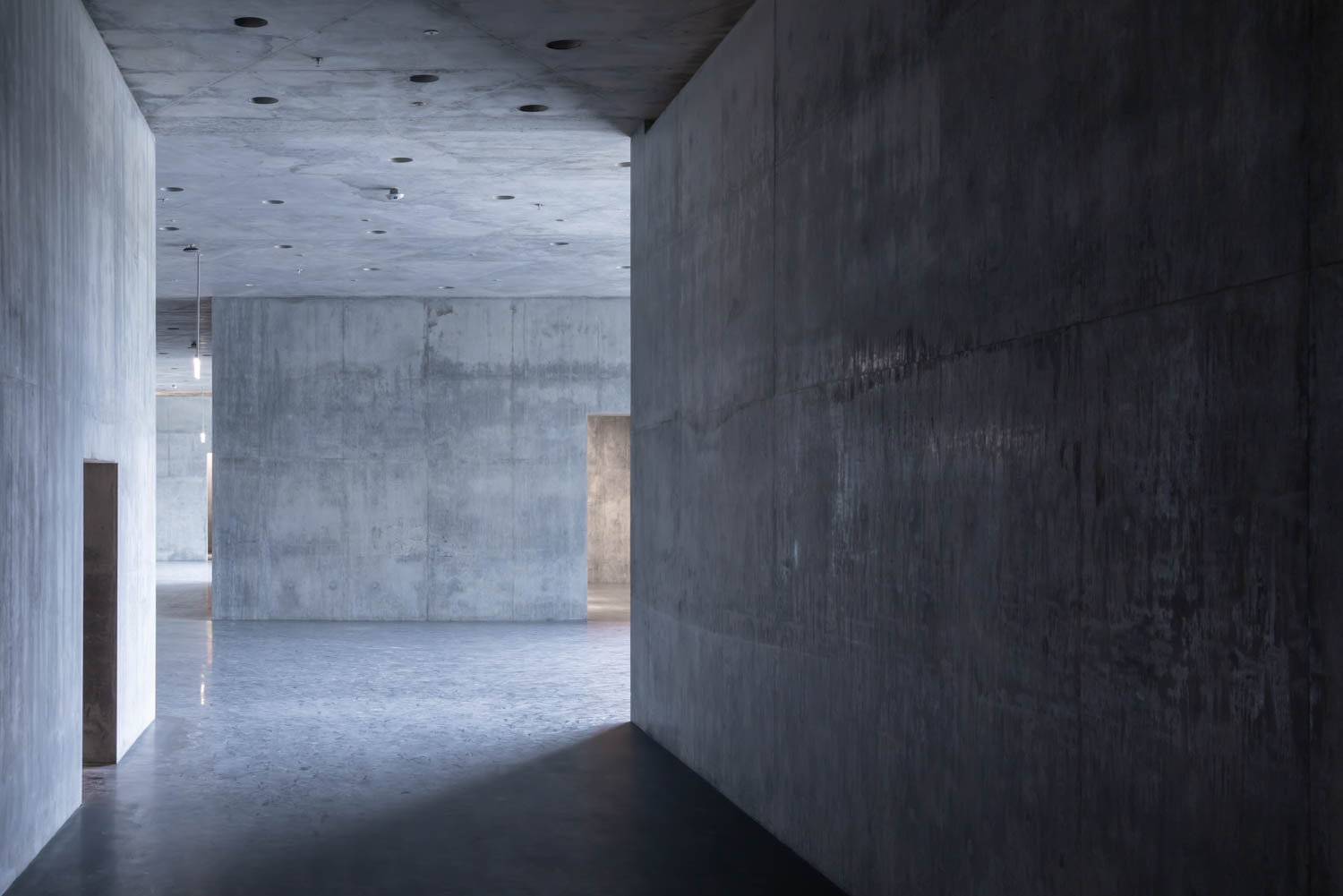exhibition walls of the David Geffen Galleries at LACMA