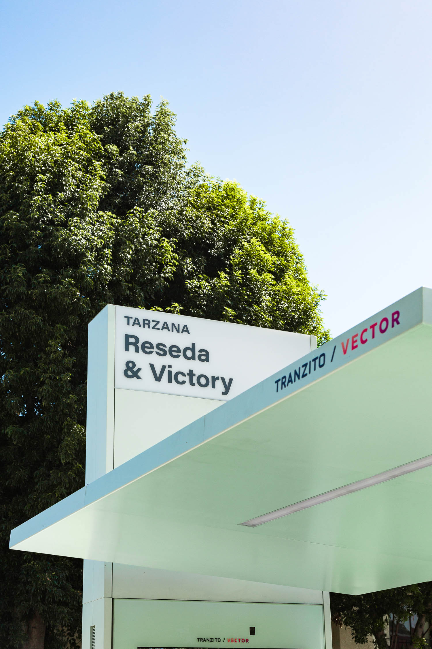 closeup fo bus shelter