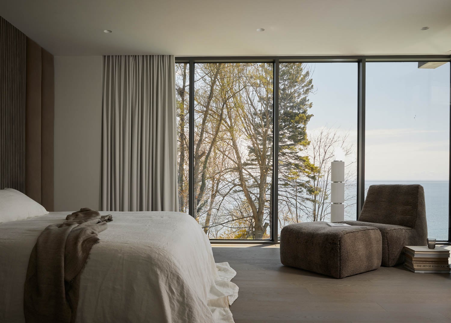 master bedroom with view of ocean