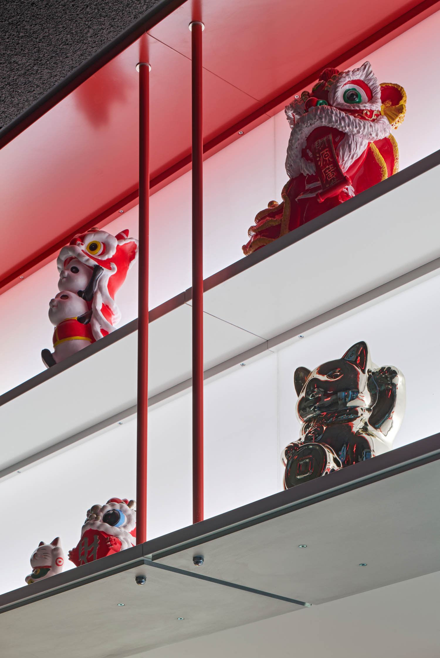 closeup of interior shelving