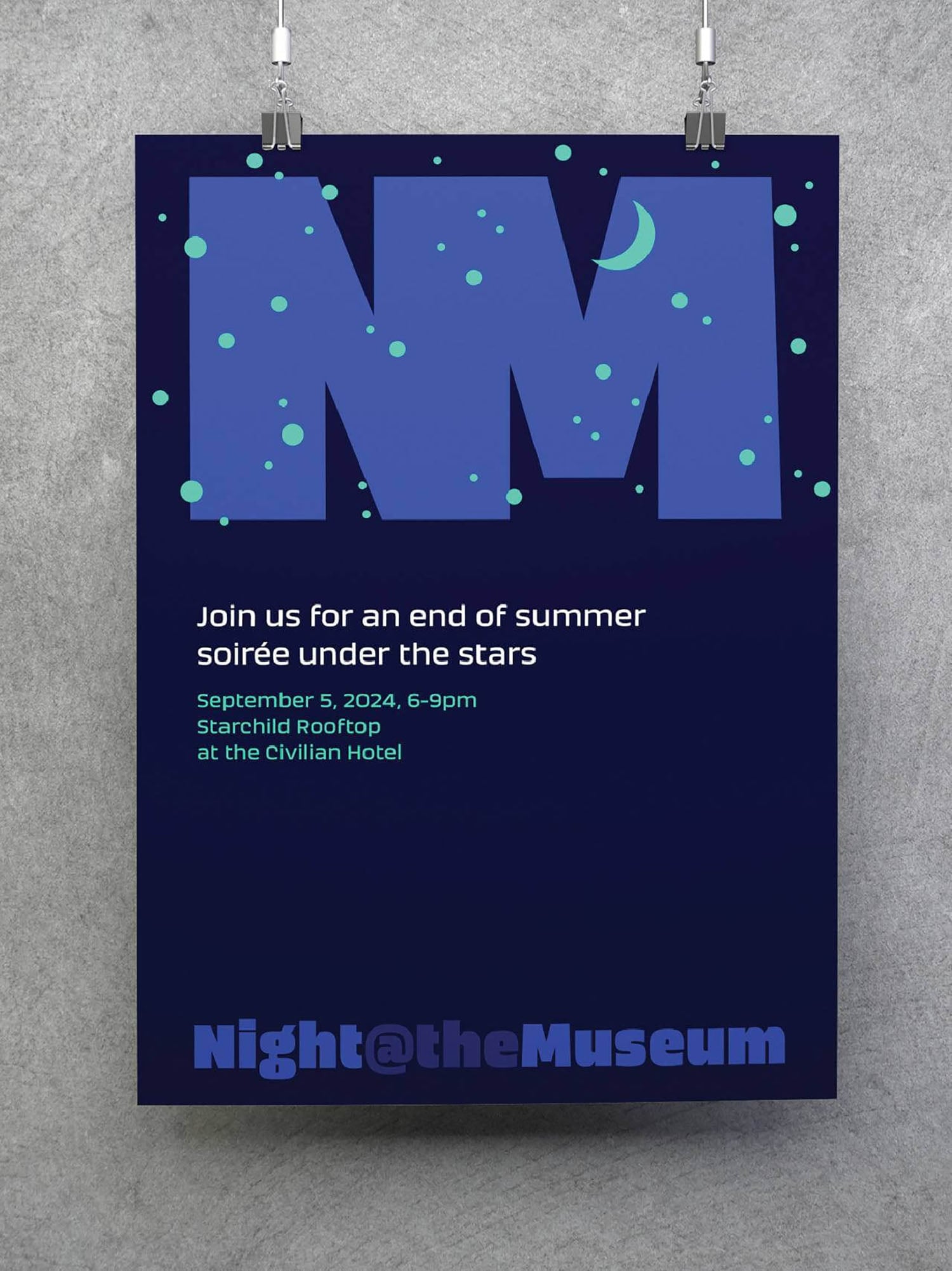 A poster for the night museum.