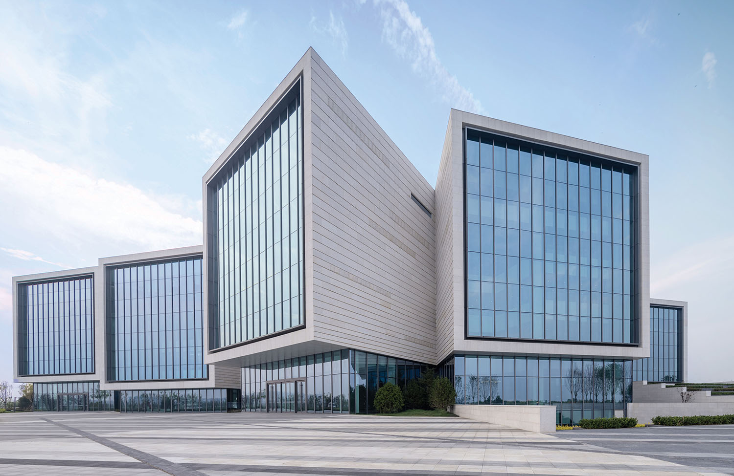 The exterior of the new building, which is designed to look like
