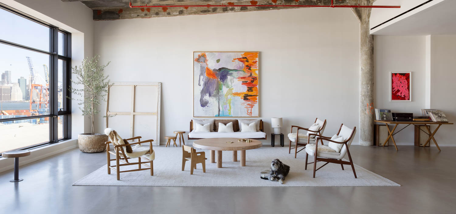 living room of a Brooklyn loft