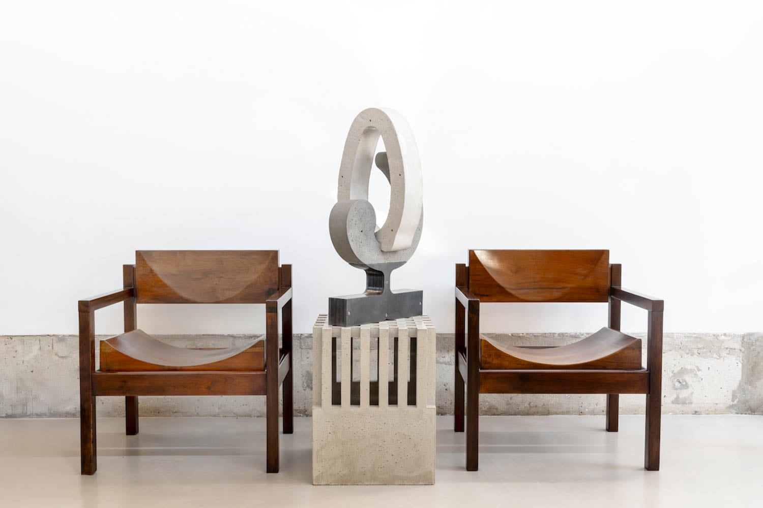 two chairs sitting next to each other