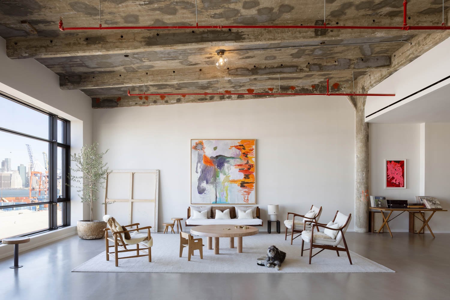 living room with painting