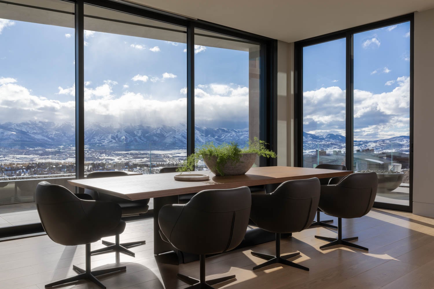 conference room with tables