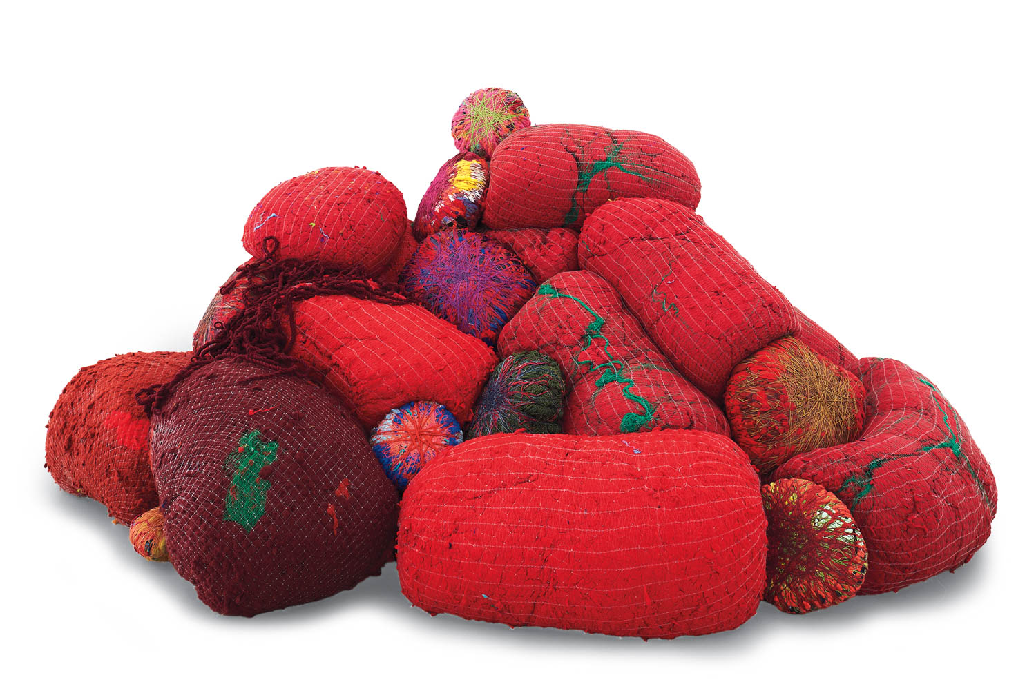 multiple pile of red items