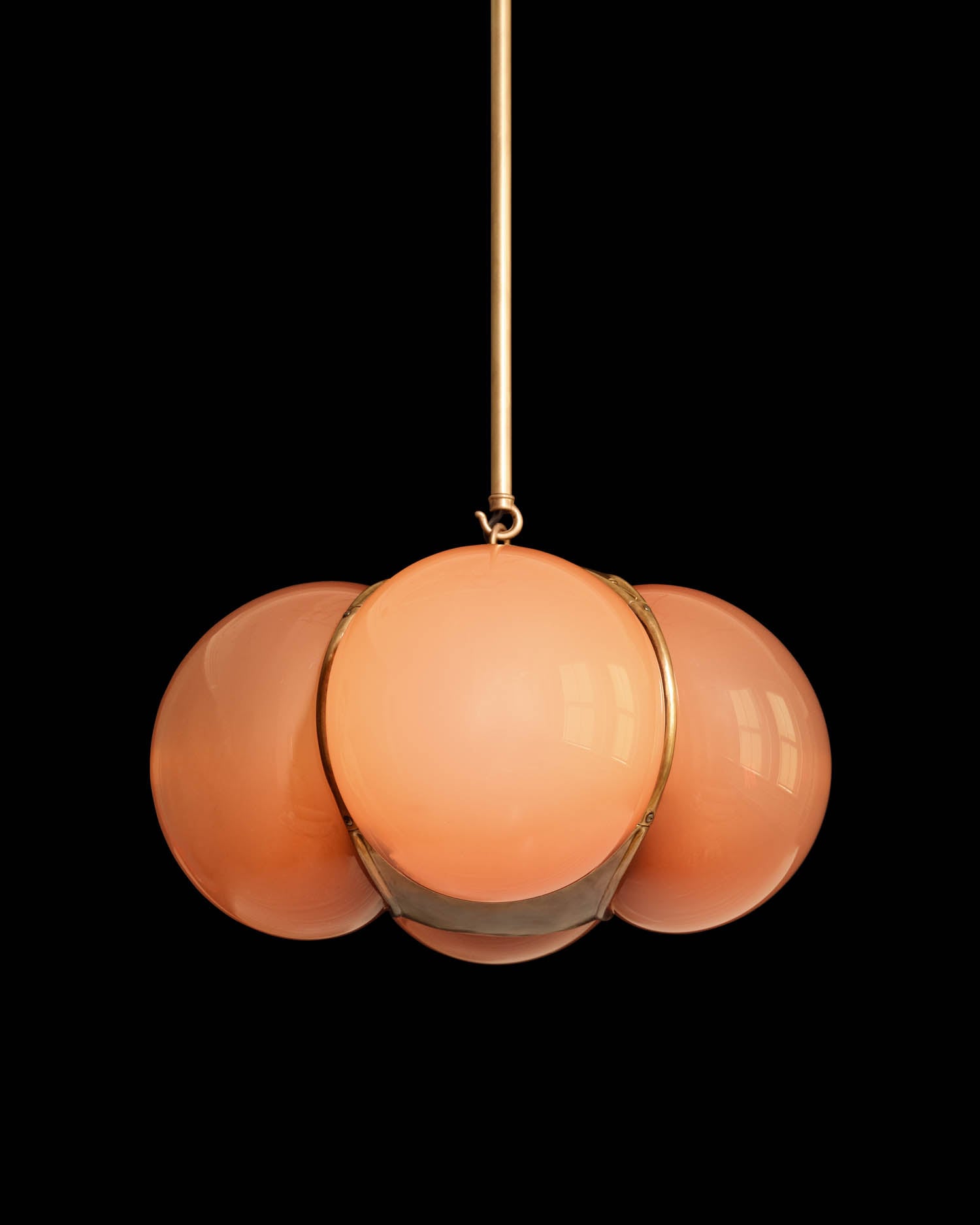 orange lamp with orbs